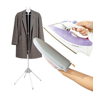 JLIFE 羅倫蒸汽燙衣板 + 立式支架套組, 灰色