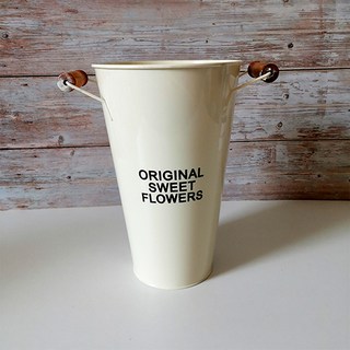 Homeflow 復古風無排水孔鐵皮花盆, 1個, 8