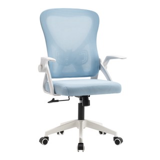 Hampton 漢汀堡 迪森網布扶手電腦辦公椅, 藍色白腳