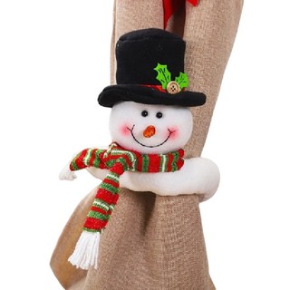 bebehome居家生活 聖誕節裝飾品 交換禮物 吊飾窗簾抱扣, 1個, 雪人