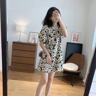 PEONIST 燈籠袖碎花迷你連身裙, 單一顏色