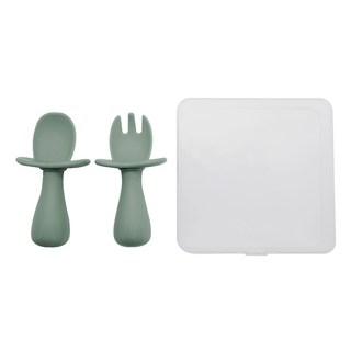 LALABY 寶寶叉匙組, 綠色, 1組