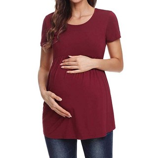 星星圓領寬鬆孕婦短袖