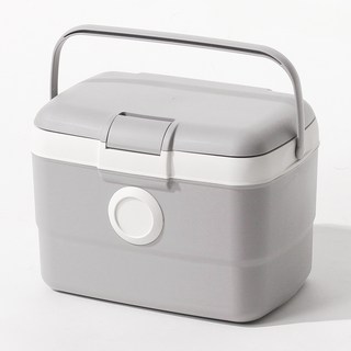 OLIVING 圓點束帶保冰箱, 淺灰, 9L