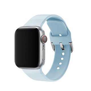 알피나케이스 애플워치 버클 실리콘 밴드 스트랩 SM (42/44mm 호환 가능), 스카이 블루