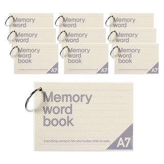 2Youngdesign A7 記憶線圈單字本, 10本, 軟奶油