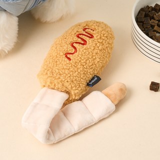 펫본 강아지 분식집 노즈워크 바스락 장난감, 핫도그, 1개