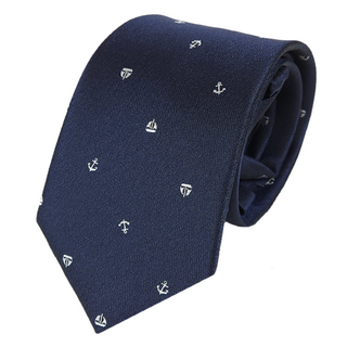 MSCOPE 海洋遊艇錨圖案自動拉鍊領帶 MN493