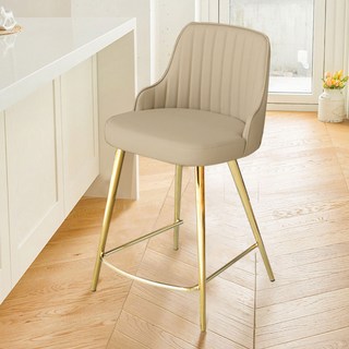 GAGU FEELING Ciel 家具質感希爾金色吧椅, 米色, 2個