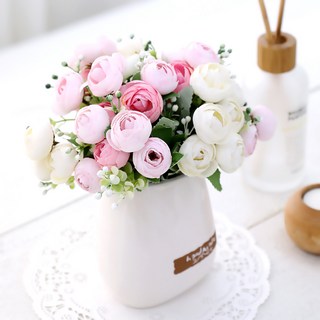 幸福村 仿真陸蓮花盆花, 1個, 多色