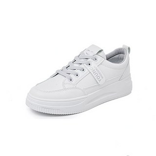 디오픈 簡約白色厚底休閒鞋 YT_RE457