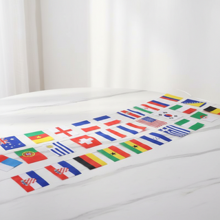 MARKETPIA 萬國旗裝飾旗幟 100國掛旗 32m 國旗(30 x 20 cm), 隨機出貨, 1個