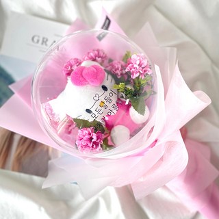 MORIANN 公仔留言氣球花束+購物袋, 05 Hello Kitty, 1組