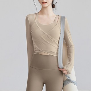 TheSirup 女款網紗罩杯運動內衣背心 健身瑜珈T恤