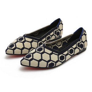 Star Rich 編織鏤空平底鞋