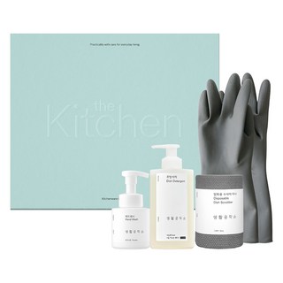 생활공작소 키친웨어 기프트 세트, Gray(고무장갑, 수세미), 1세트