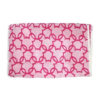 Disney 迪士尼 米奇花紋洗臉巾(紅) 28*51CM 60G, 紅色, 1條