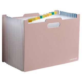Viewnet VWY 直立式風琴文件整理盒 13格 A款 粉紅色, 粉色, 1個