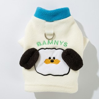 Artipet 寵物狗立體臉部牽引襯衫, 白色, 1個