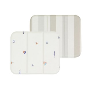 needco 折疊式 雙面墊 兩件組, 海洋 + 條紋, 10mm