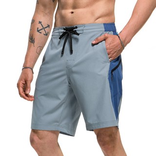 tesla 男士泳褲 沙灘褲 TM-MSB33, 水藍色_AQG