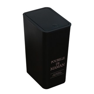 Dalpaengi Living Puvel de Maman 按壓式垃圾桶 8L, 1個, 黑色