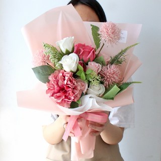 MORIANN 卡薩布蘭卡香皂花束 大, 粉紅色