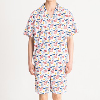 男款BTS聯名印花圖案睡衣上下套裝 JIN