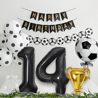 足球獎盃14派對組, 黑色 14, 1套