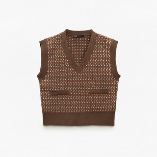 MIXXO 女款V領花呢背心