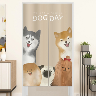 BonBon naturel 加厚穿桿式長門簾, 萌狗家族