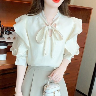 POPLARNC Elponen荷葉邊襯衫