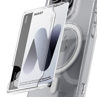 NUART MagSafe 兼容雙卡收納卡夾, 1個, 透明