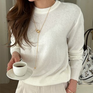 NANING9 Dotcom 女款 V領圓領針織衫
