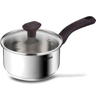 特福 電磁爐不鏽鋼美味烹飪單柄鍋, 1組, 16cm, 單色 霧面棕
