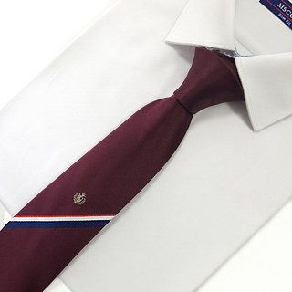 MSCOPE 徽章學院風條紋手打領帶 MN510