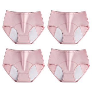 피치몰 여성용 통기성 면 방수 샘방지 위생 팬티 4p