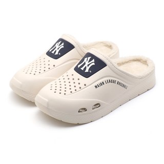 MLB NY洋基 General 防寒拖鞋, 象牙白 + 海軍藍, 270