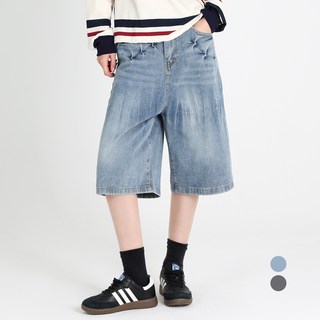 닷이프 여성용 스크래치 워싱 버뮤다 데님 팬츠 P26SS1-A2587