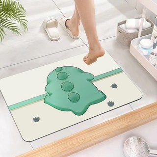 룰루홈 뒷모습 규조토 주방 욕실 발매트 60 x 40 cm, 아기공룡, 1개