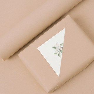 Good given 素色雙面牛皮包裝紙 10m, 粉棕色, 1個