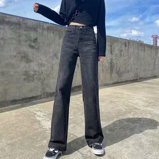 엘쏘 여성용 하이웨스트 데님 스트레이트 팬츠