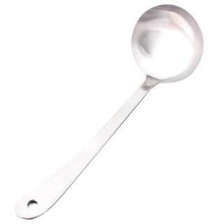 Raonnuri 不鏽鋼湯勺 小 銀色 1支, 長200mm 碗寬70mm, 韓國製造