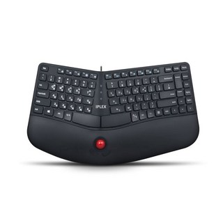 IPLEX 有線軌跡球人體工學鍵盤, 黑色, ERK1000TK