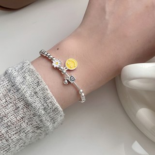 Style Planet 女性雛菊花朵球鏈手鍊