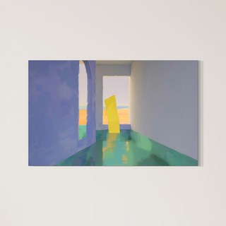 WE ART 昂 現代美術 都市風景掛畫 企劃展 3 釜山希爾頓 01 帆布畫