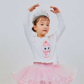 女孩閃閃發光的芭蕾舞T恤