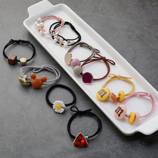 HANNAL RIBON 氣質典雅雙層髮繩髮圈組 10個入