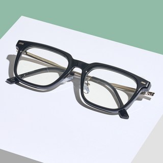 Melakme 大尺寸方形粗框日常無鏡片眼鏡框 5692