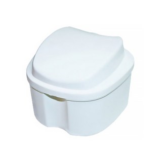 Market A Denture 銀色假牙收納盒, 白色, 1個